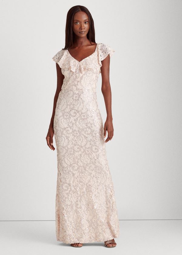 ralph lauren sequin lace dress