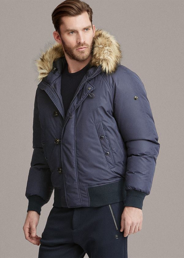 ralph lauren puffer jacket faux fur hood